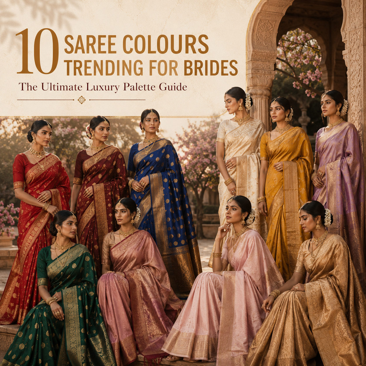10 Saree Colours Trending for Brides This Year: The Ultimate Luxury Palette Guide