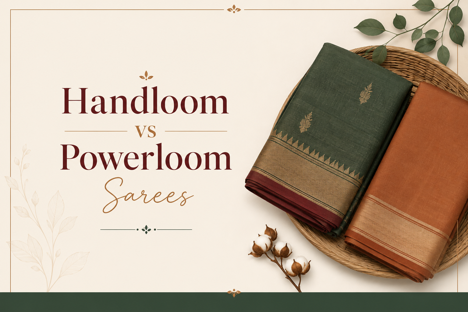 Handloom vs Powerloom Sarees: Understanding the Real Difference Before You Buy