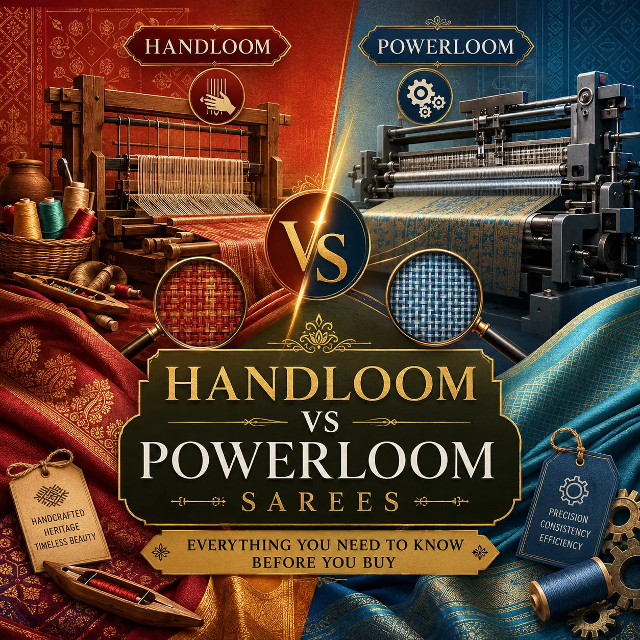 The Truth About Handloom vs Power loom Sarees – Don't Buy Until You Read This