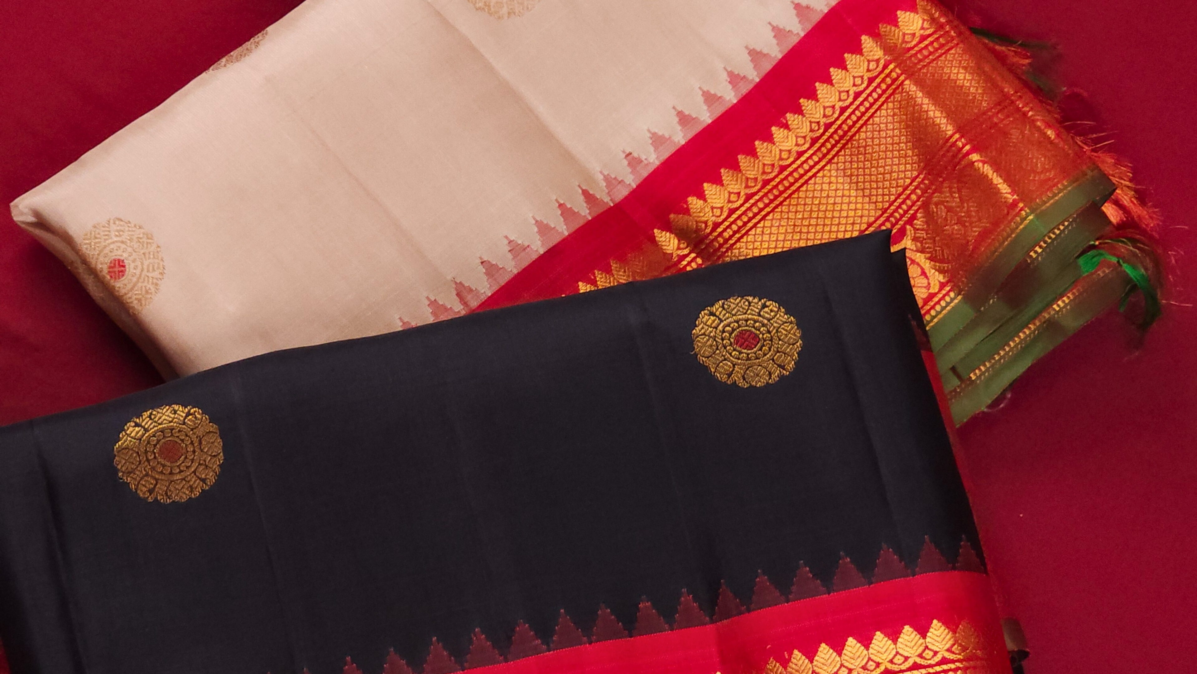 Gadwal butta border sarees