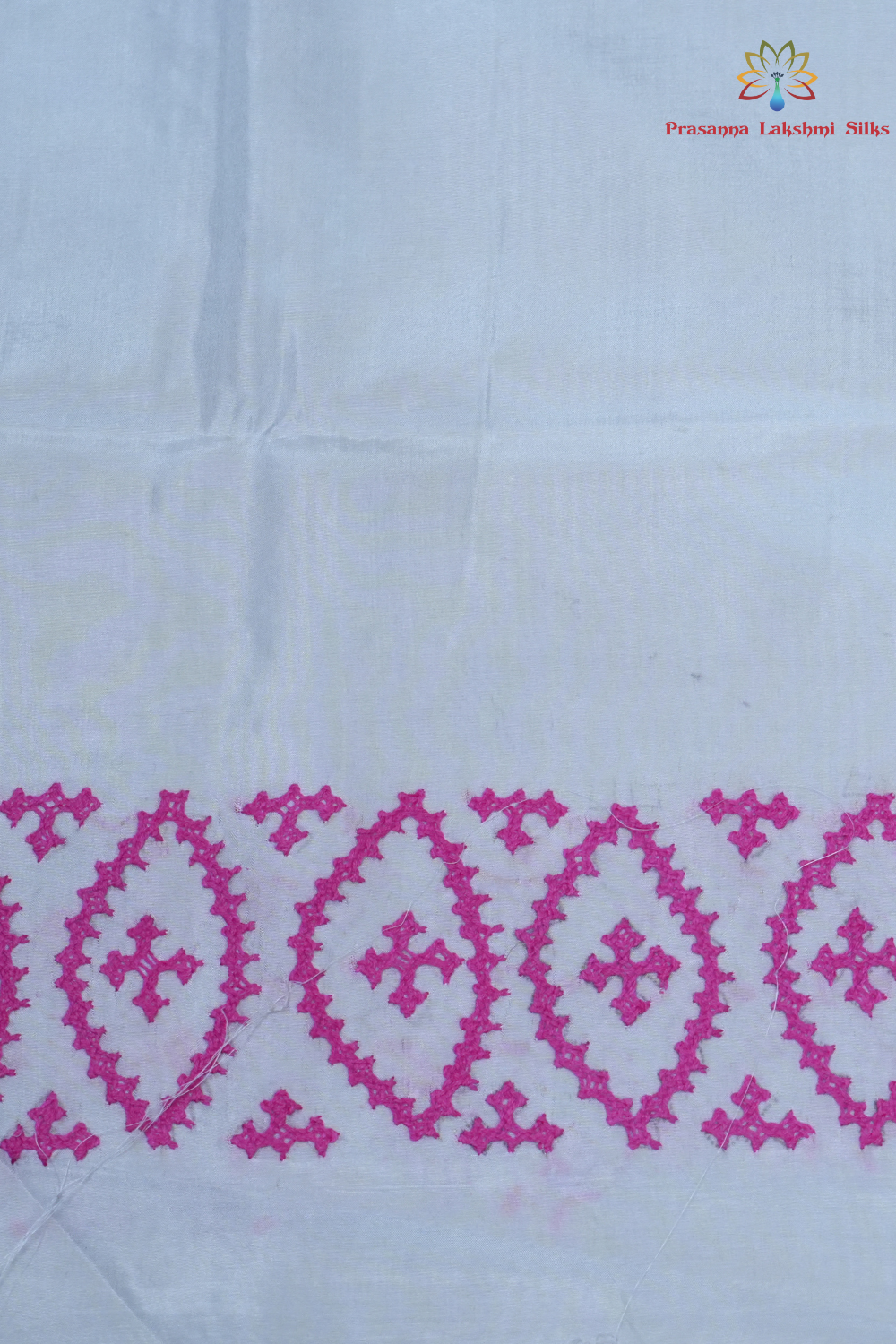 Elegant Semi Bangalore Silk Saree suitable for festive occasions with detailed Kutch embroidery.