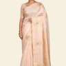 Pure handloom Gadwal silk saree with all-over zari motifs and intricate turning borders
