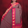 Lightweight Gadwal cotton saree featuring elegant zari border and striped pallu design.
