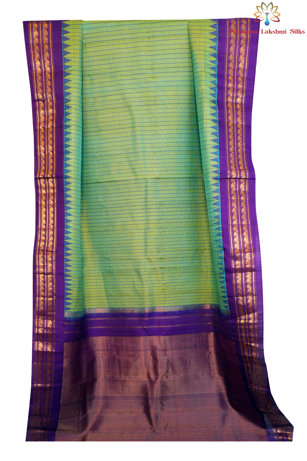 Elegant handloom Gadwal pure silk saree suitable for weddings and grand celebrations.