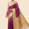 Handloom Gadwal pure silk saree with classic checks pattern and rich zari brocade pallu.
