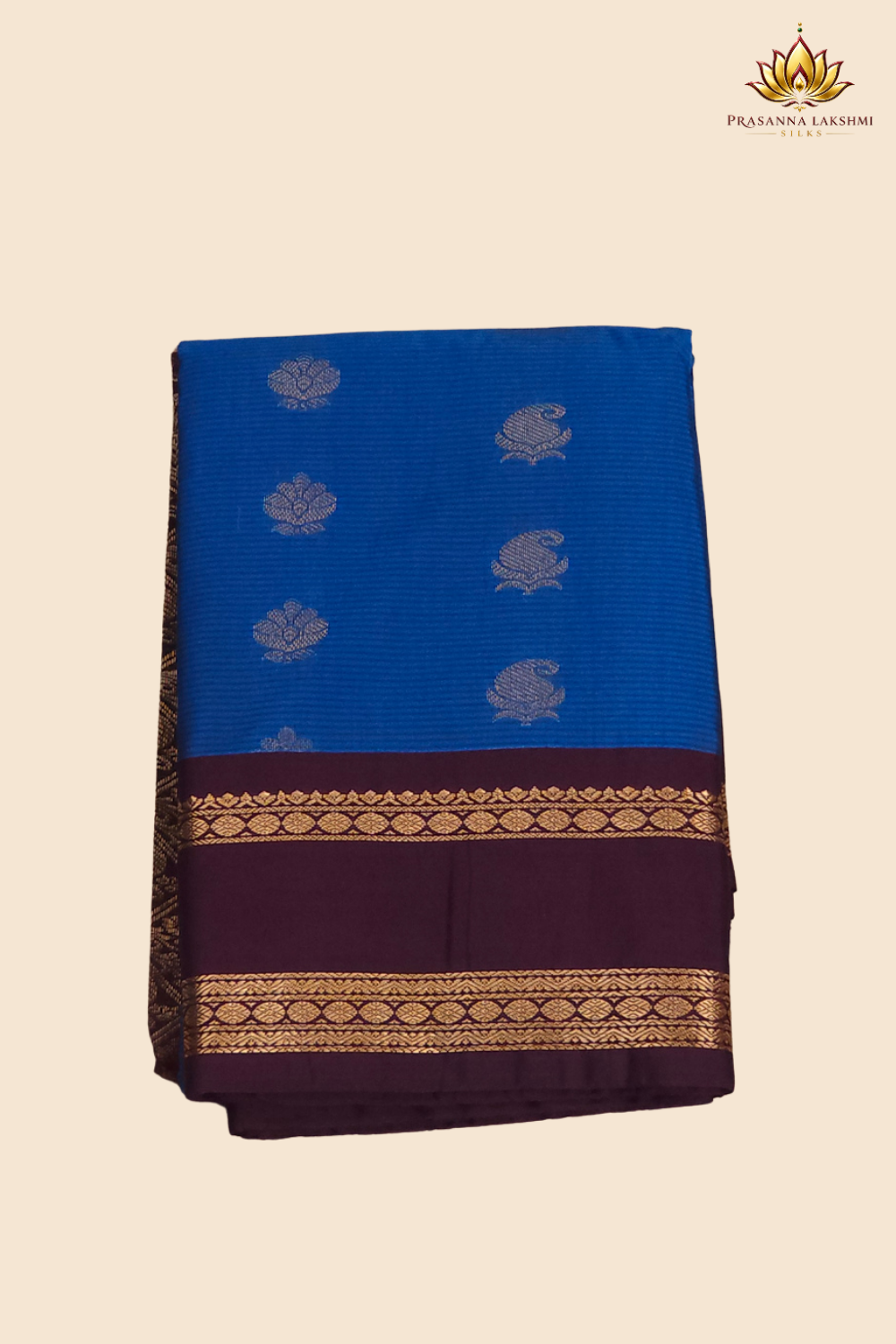 Handloom semi Gadwal saree featuring rich brocade pallu and contrast blouse
