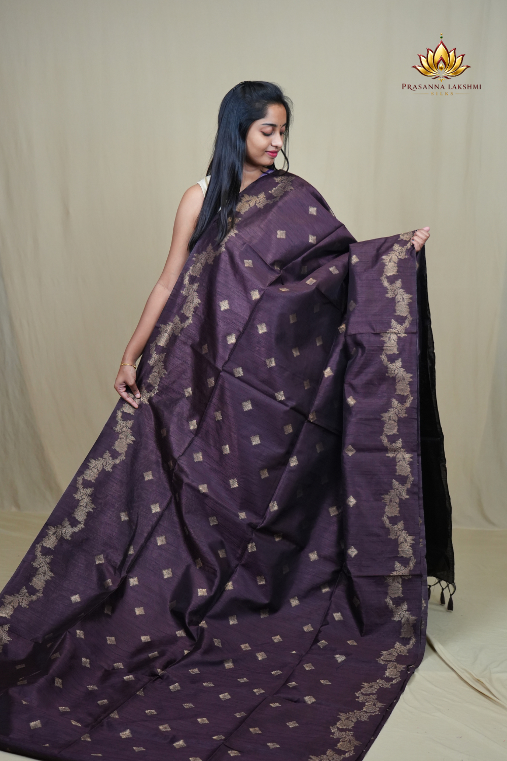 Traditional Semi Dupion Saree with woven zari motifs, ornate borders, and rich brocade pallu for weddings and festive occasions.