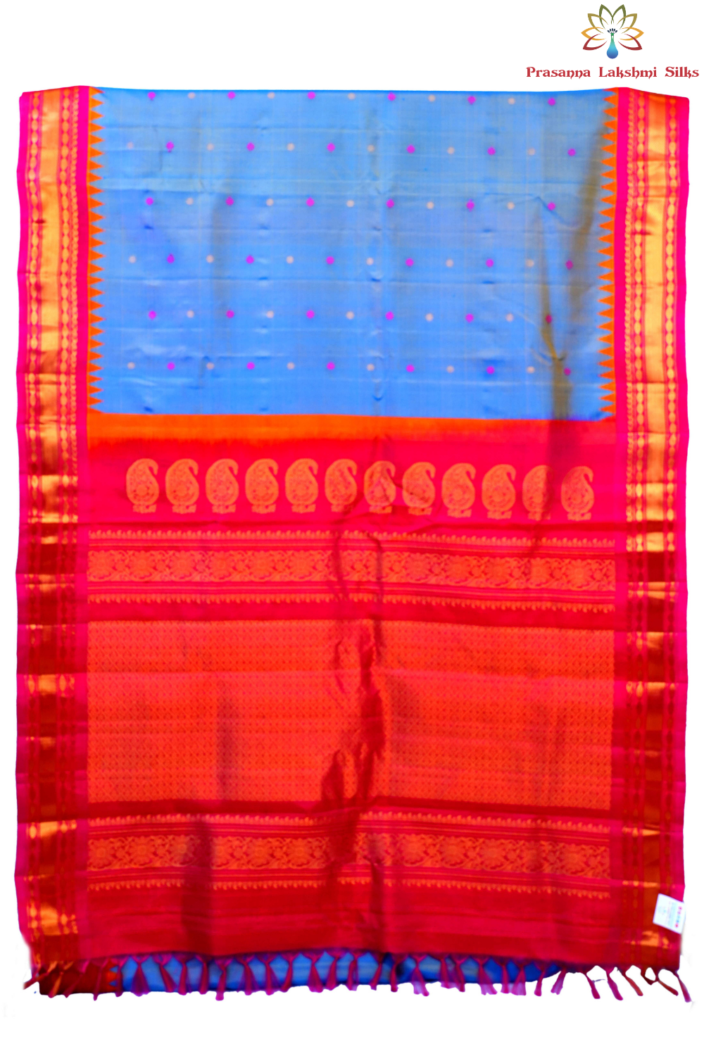 Elegant handloom Gadwal pure silk saree suitable for weddings and special occasions.