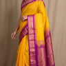 Chirala cotton saree with allover zari woven motifs and contrast zari border
