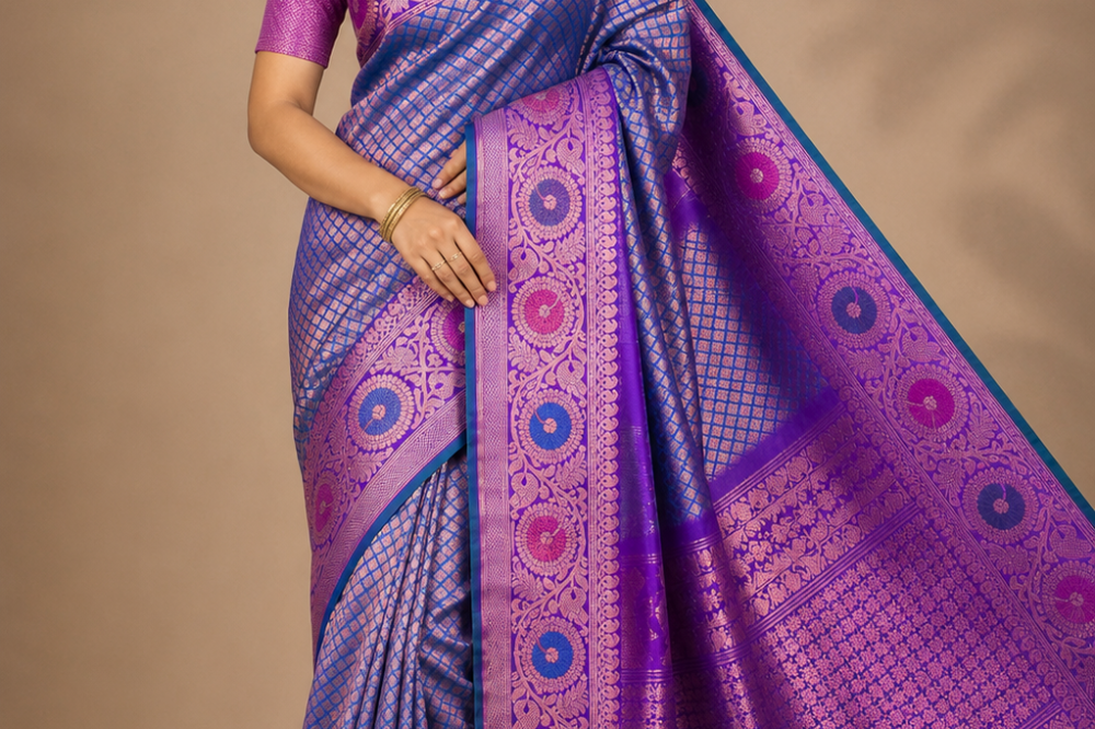 Pure Handloom  Gadwal Silk Saree