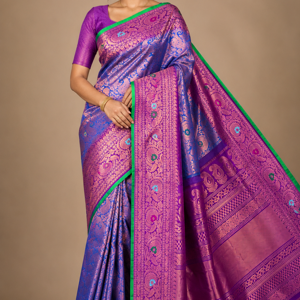 Pure Handloom Gadwal Silk Saree