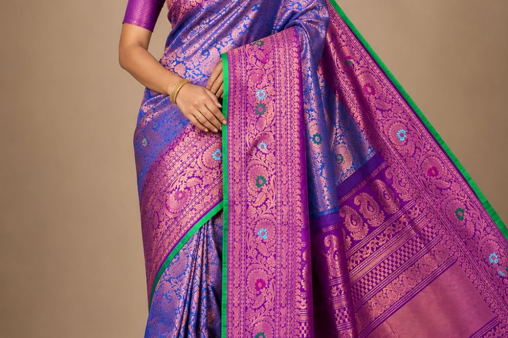 Pure Handloom Gadwal Silk Saree