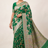 Handloom pure Banarasi khaddi georgette saree with antique meenakari weave