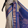 Handloom Gadwal pure silk saree with classic checks pattern and rich zari brocade pallu.
