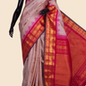 Handloom Gadwal pure silk saree with classic checks pattern and rich zari brocade pallu.
