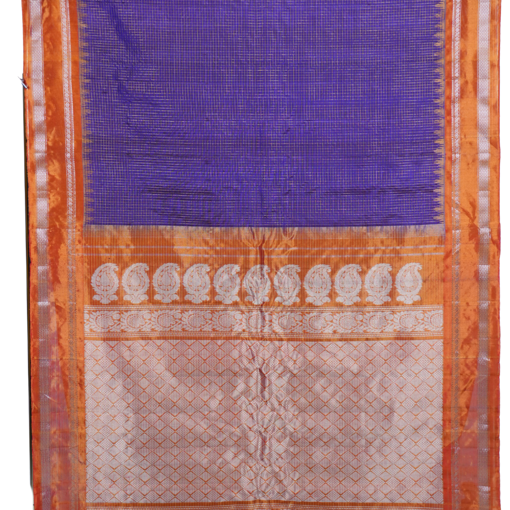 Traditional handloom Gadwal pure silk saree with zari woven tissue borders suitable for weddings.