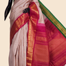 Handloom Gadwal pure silk saree with zari woven motifs
