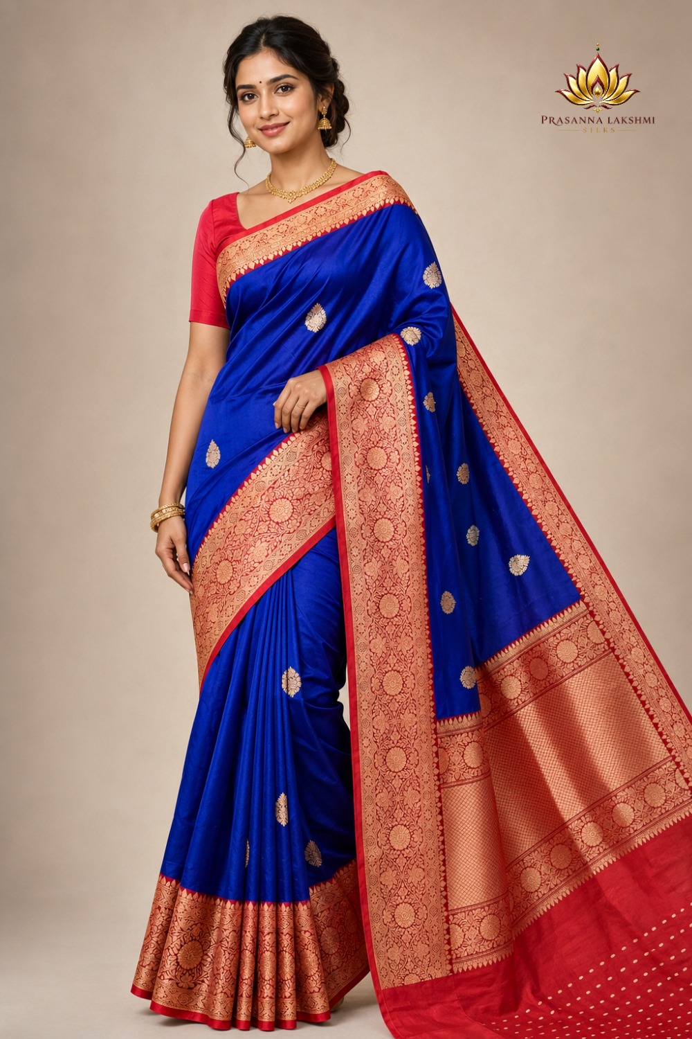 Banarasi pure silk saree with vibrant contrast borders and intricately designed pallu.

