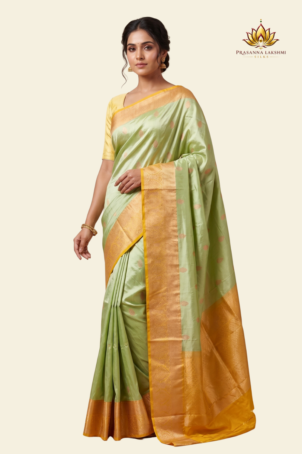 Banarasi pure silk saree with vibrant contrast borders and intricately designed pallu.

