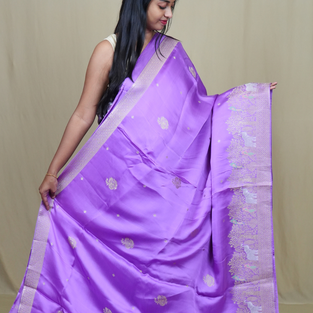 Elegant Banarasi Mashru saree perfect for weddings and celebrations