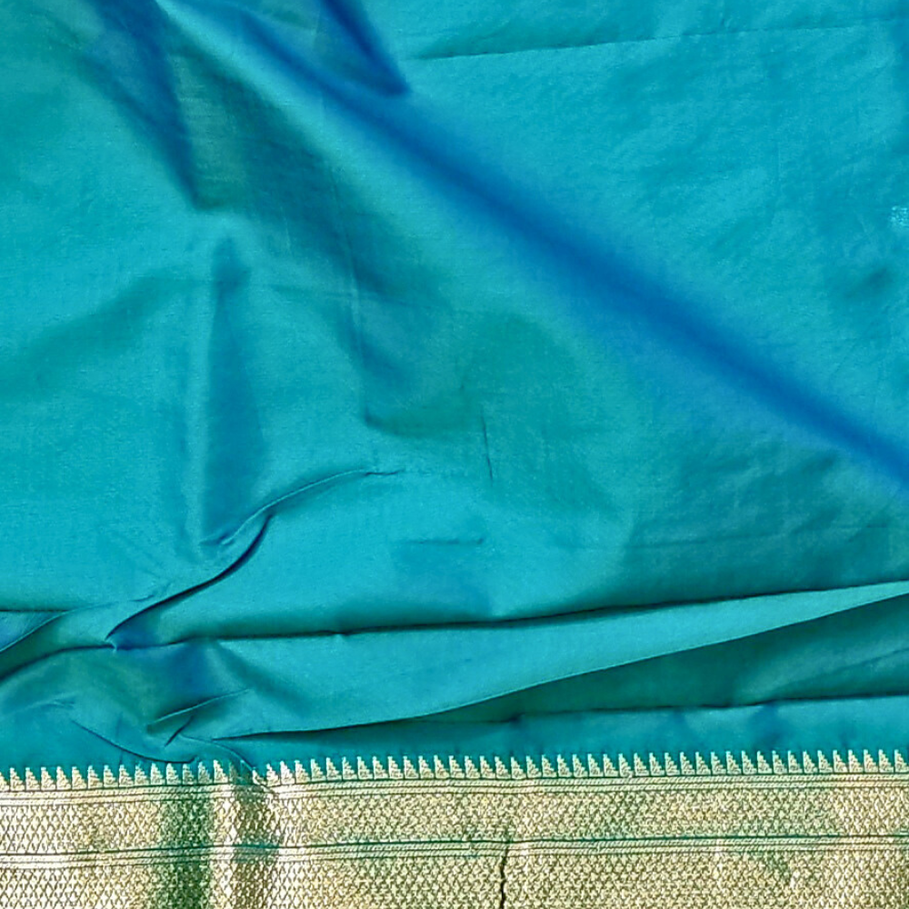 Dark Rama Color Dark Rama Green Semi Banaras Tissue Saree – Prasannalakshmisilks
