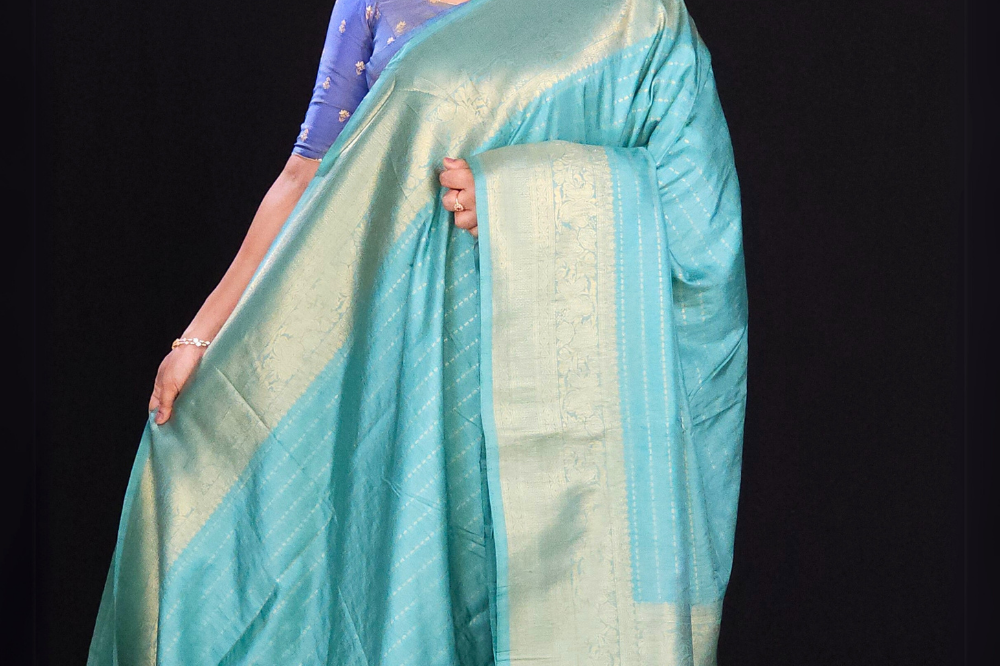 mint green soft silk saree suitable for all ocassions 