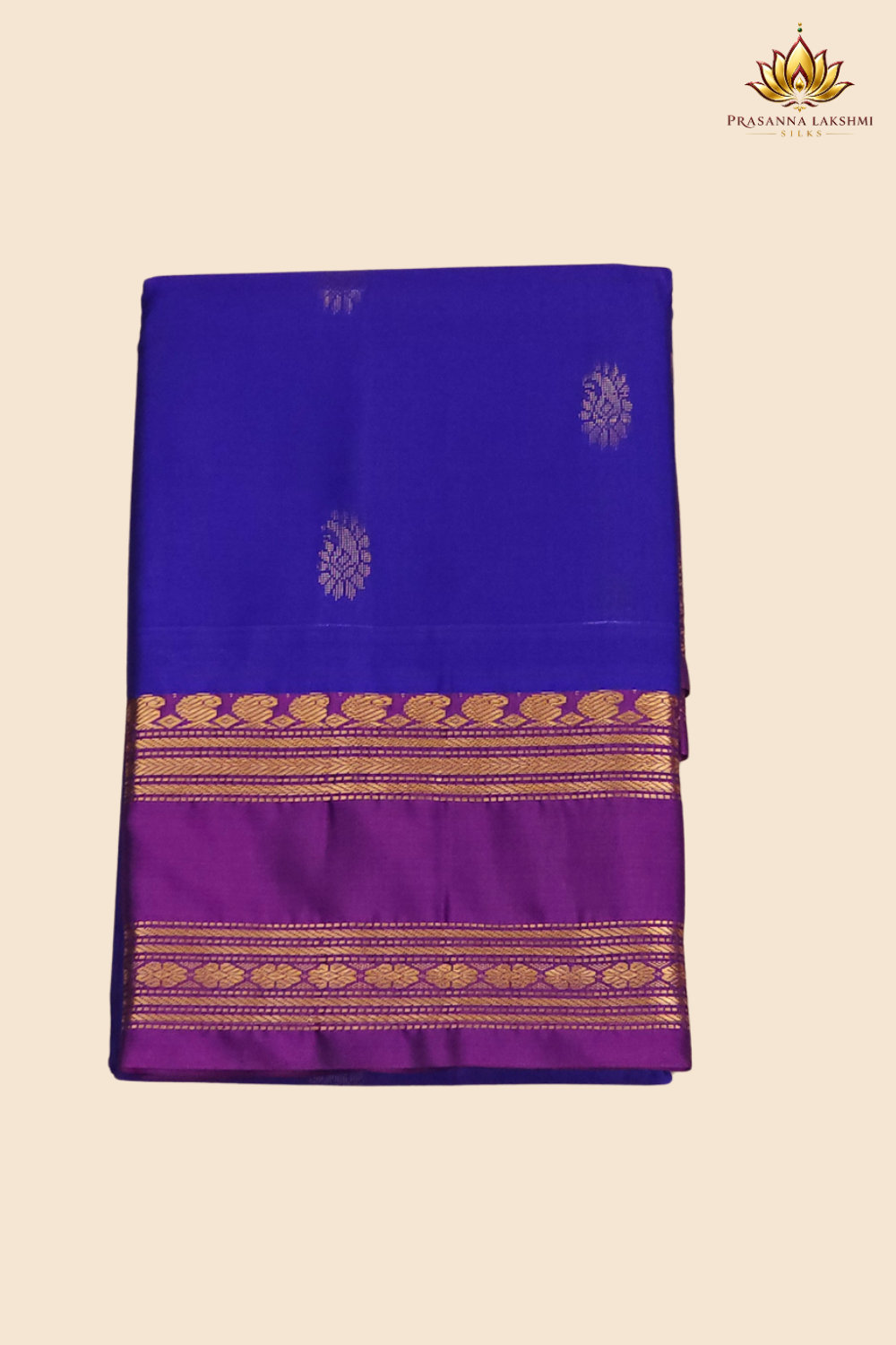 Handloom semi Gadwal saree featuring rich brocade pallu and contrast blouse
