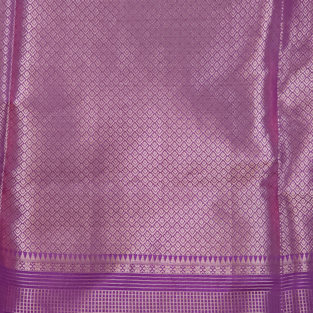 Elegant Chiniya silk saree with rich zari border and matching running blouse