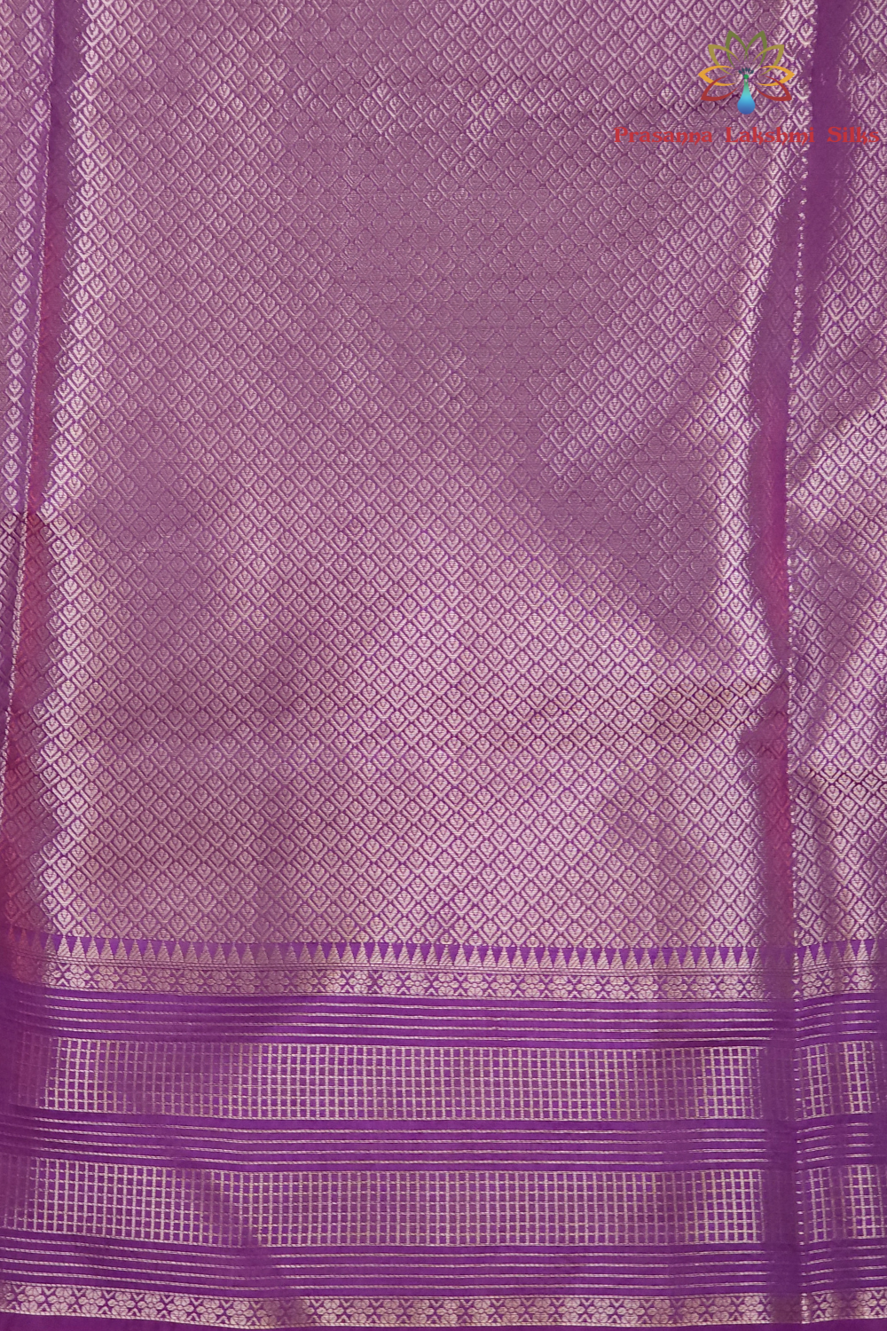 Elegant Chiniya silk saree with rich zari border and matching running blouse
