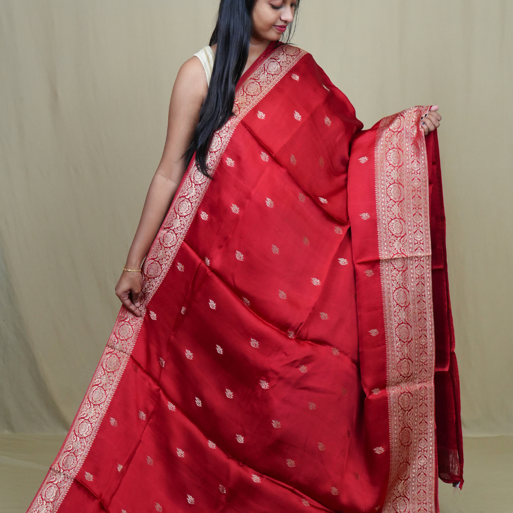 Elegant Banarasi Mashru saree perfect for weddings and celebrations
