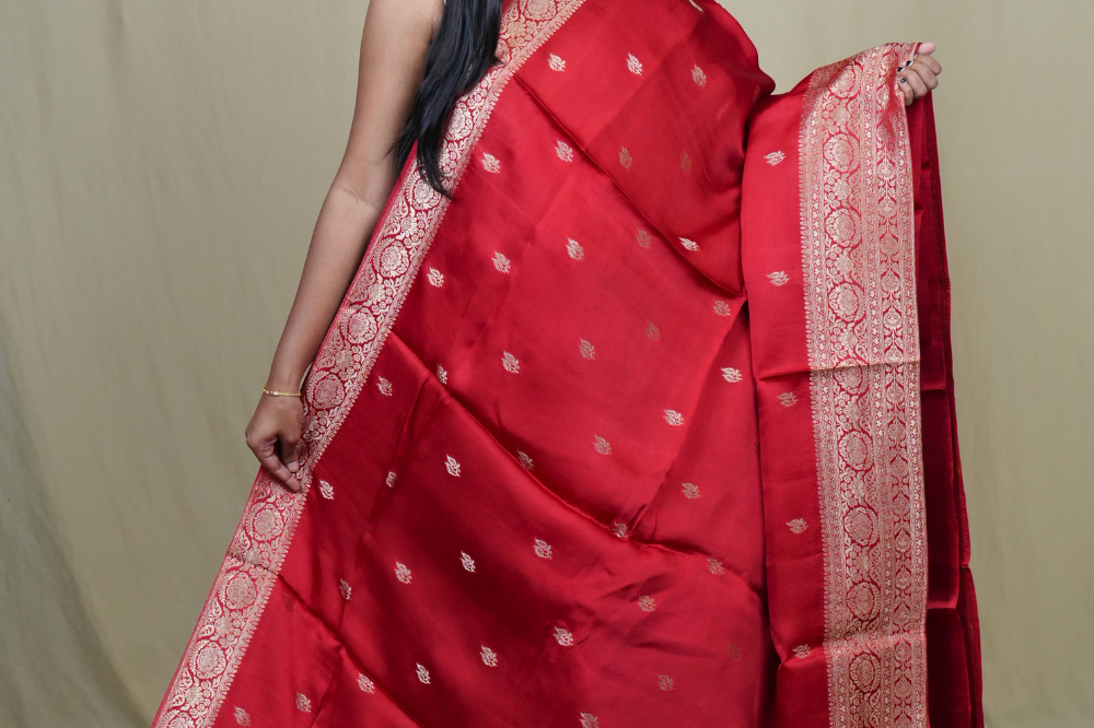 Elegant Banarasi Mashru saree perfect for weddings and celebrations