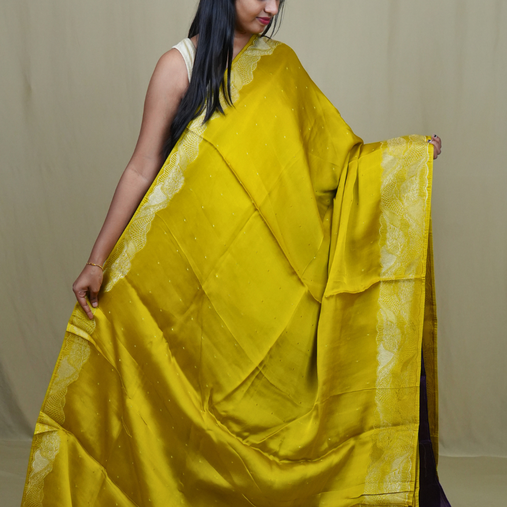Elegant Banarasi Mashru saree perfect for weddings and celebrations