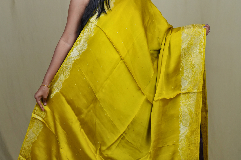 Elegant Banarasi Mashru saree perfect for weddings and celebrations