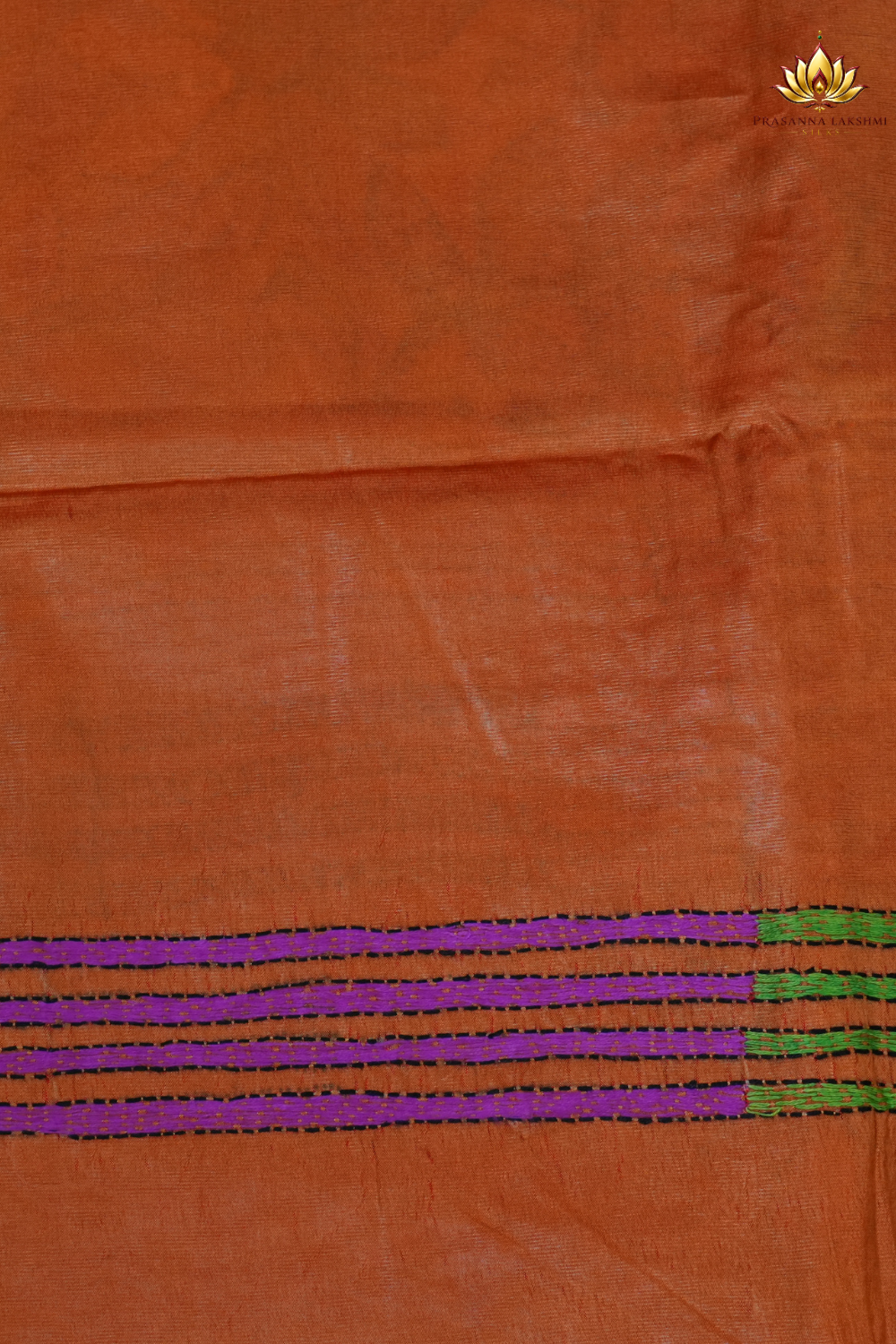 Traditional semi Bangalore silk saree with intricate Kantha embroidery suitable for festive occasions.