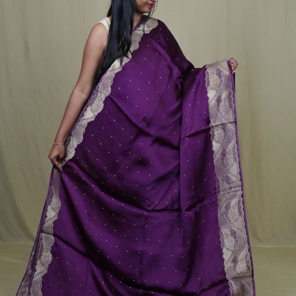 Elegant Banarasi Mashru saree perfect for weddings and celebrations