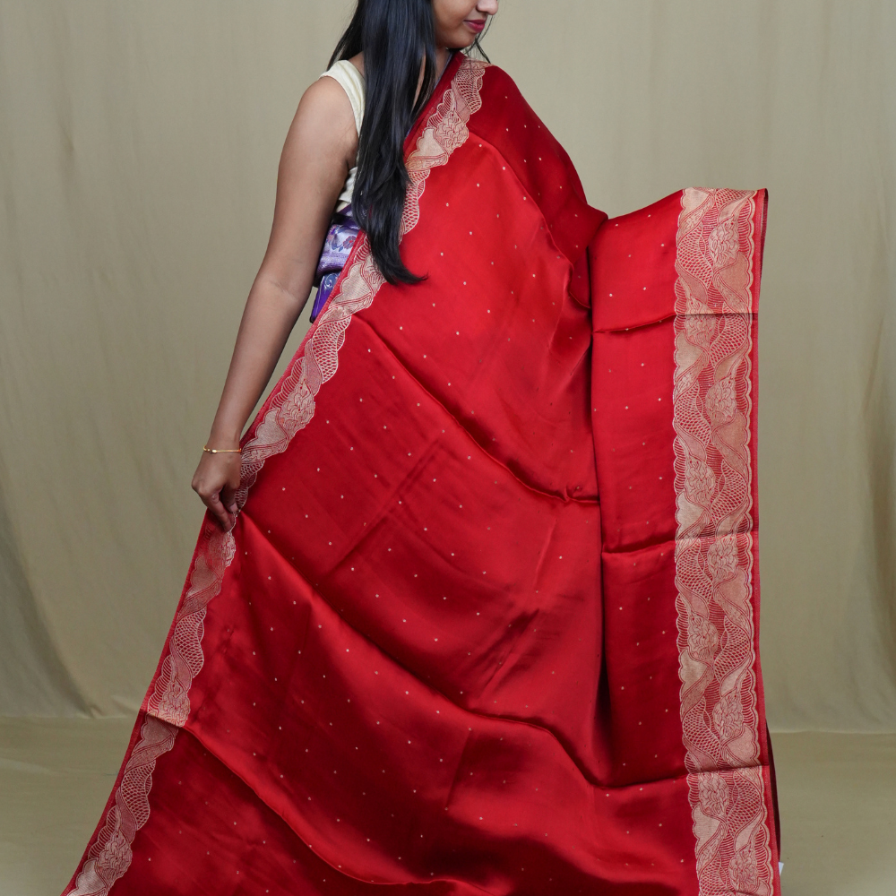 Elegant Banarasi Mashru saree perfect for weddings and celebrations