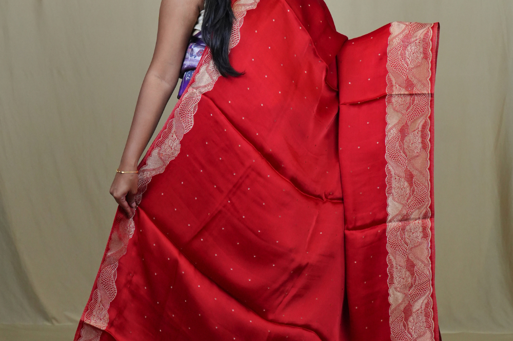 Elegant Banarasi Mashru saree perfect for weddings and celebrations