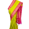 Handloom Gadwal pure silk saree with intricate small zari motifs and rich woven pallu.
