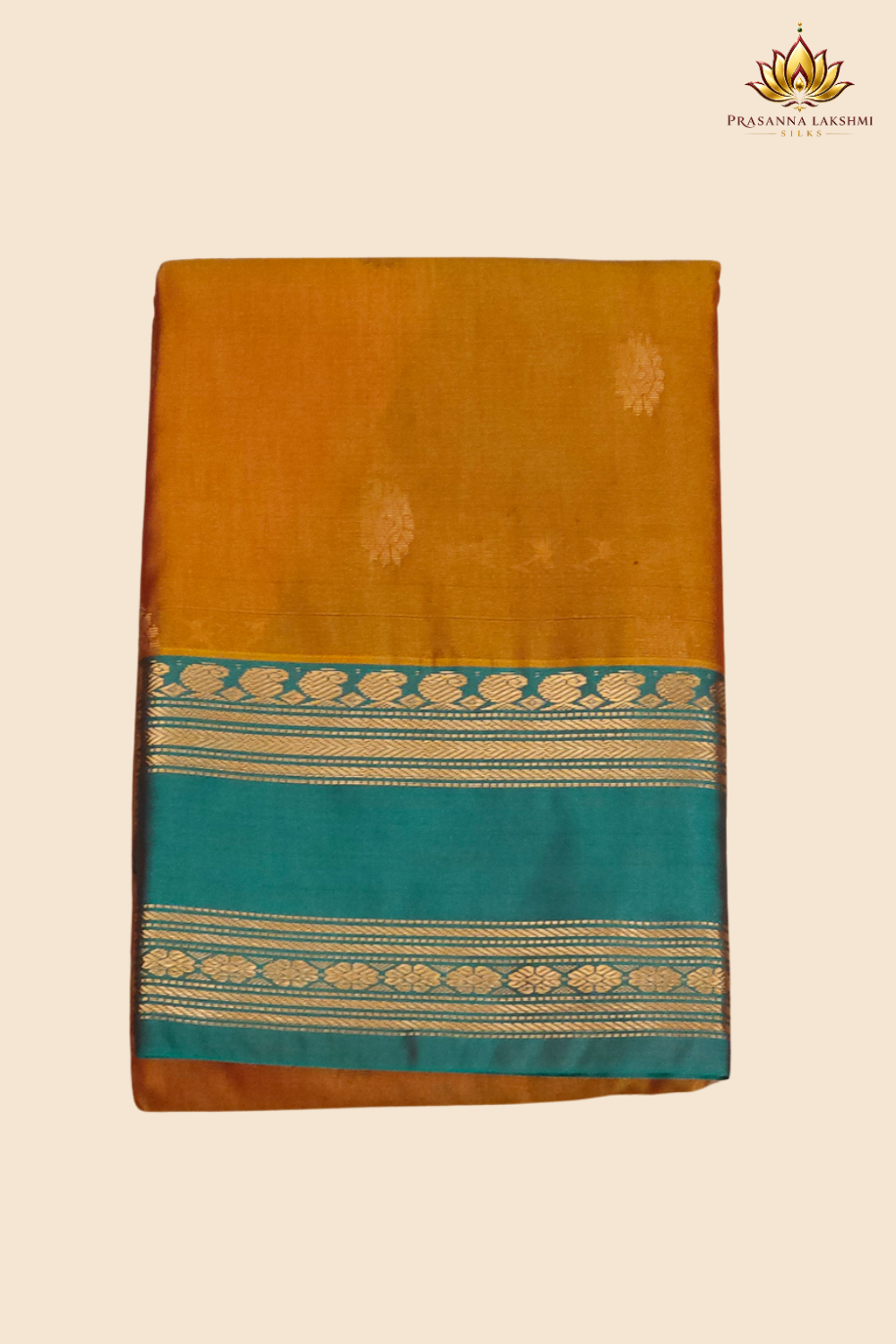 Handloom semi Gadwal saree featuring rich brocade pallu and contrast blouse
