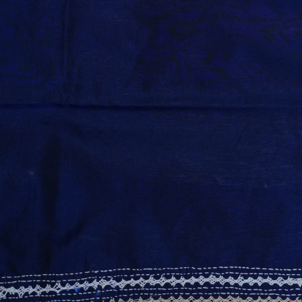 Elegant Semi Bangalore Silk Saree suitable for festive occasions with detailed Kutch embroidery.