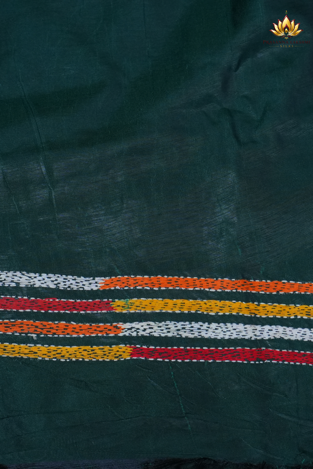 Traditional semi Bangalore silk saree with intricate Kantha embroidery suitable for festive occasions.