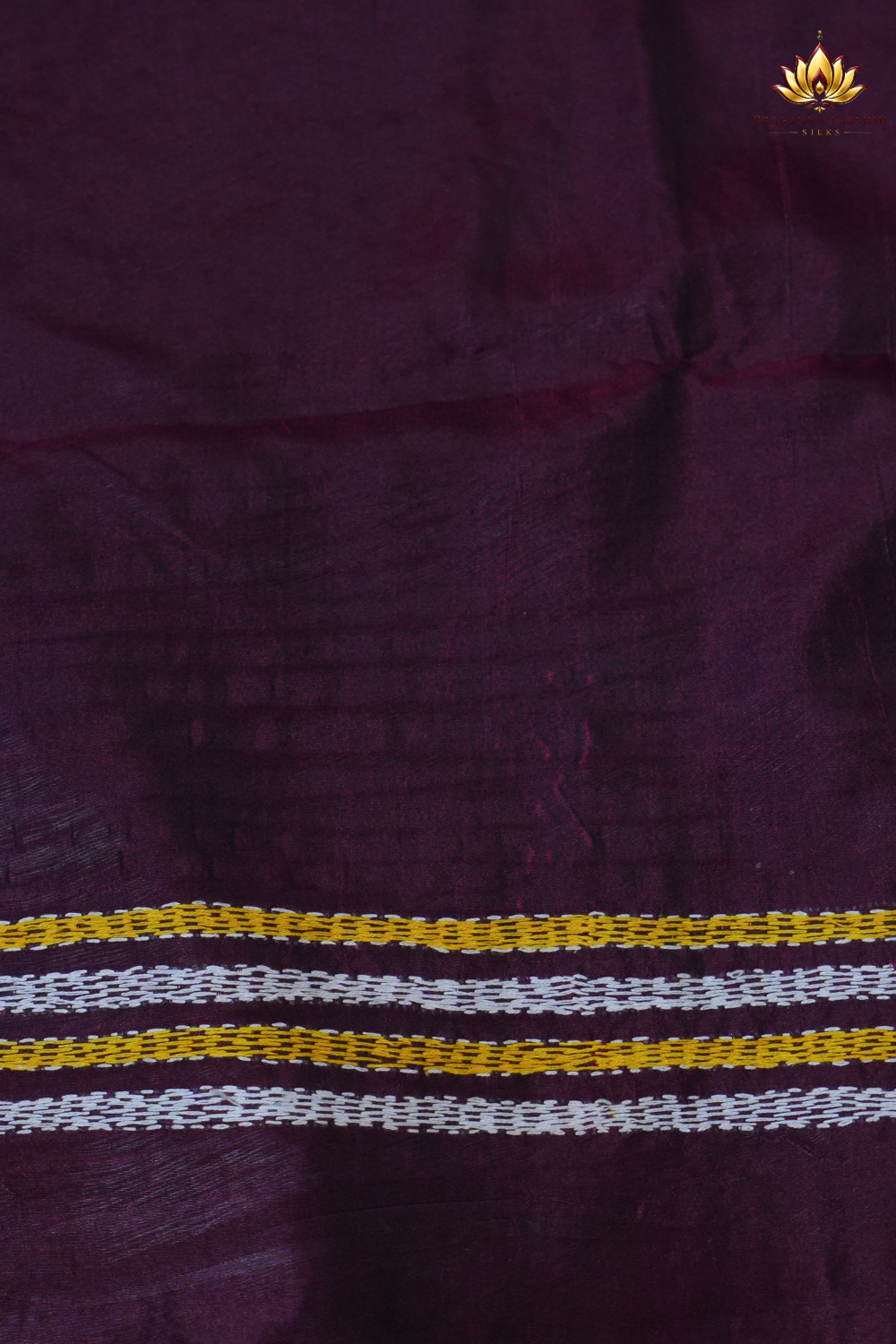 Traditional semi Bangalore silk saree with intricate Kantha embroidery suitable for festive occasions.