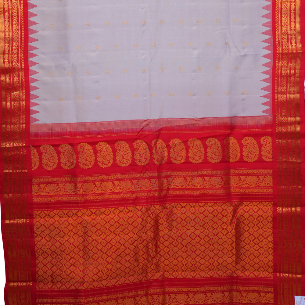 Elegant handloom Gadwal pure silk saree suitable for weddings and special occasions.