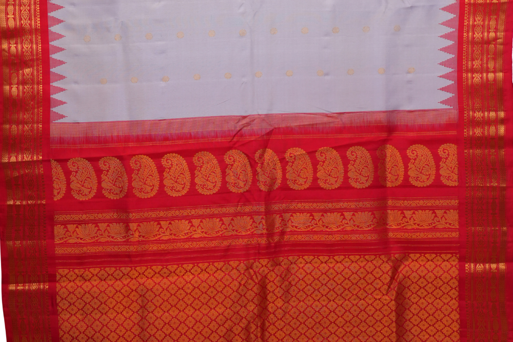 Elegant handloom Gadwal pure silk saree suitable for weddings and special occasions.