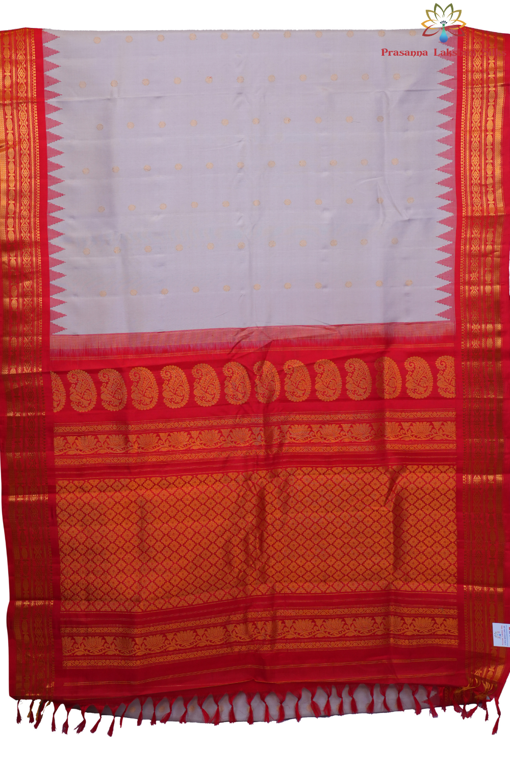 Elegant handloom Gadwal pure silk saree suitable for weddings and special occasions.