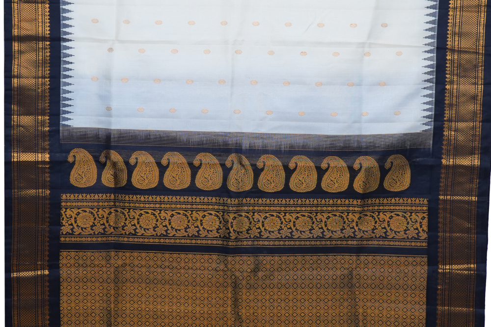 Elegant handloom Gadwal pure silk saree suitable for weddings and special occasions.