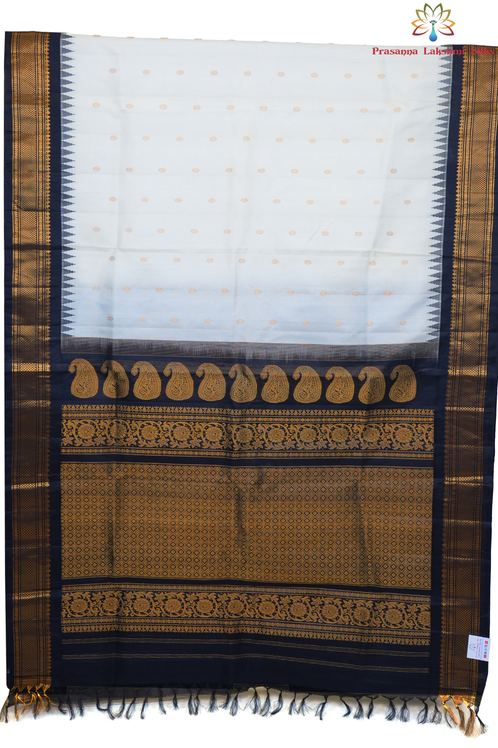 Elegant handloom Gadwal pure silk saree suitable for weddings and special occasions.