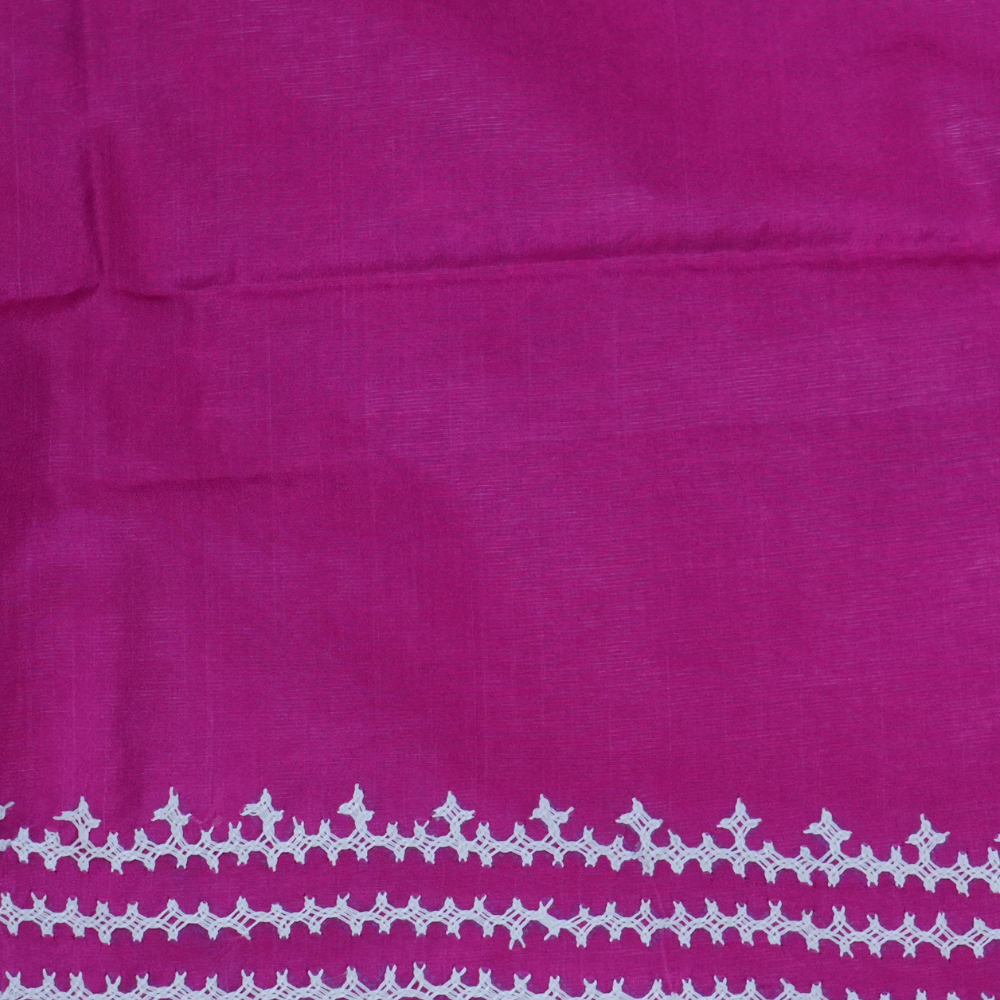 Elegant Semi Bangalore Silk Saree suitable for festive occasions with detailed Kutch embroidery.