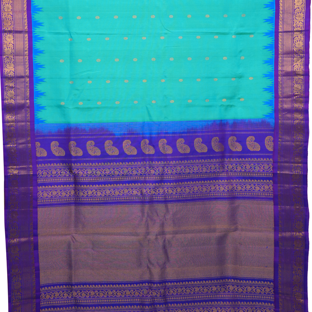 Elegant handloom Gadwal pure silk saree suitable for weddings and special occasions.