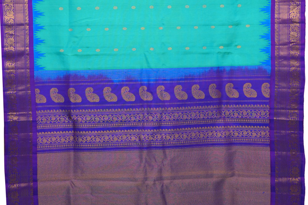 Elegant handloom Gadwal pure silk saree suitable for weddings and special occasions.